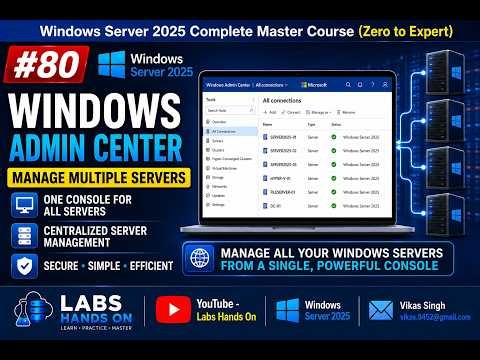 #80 Add and Manage Multiple Windows Servers Using Windows Admin Center | Windows Server 2025