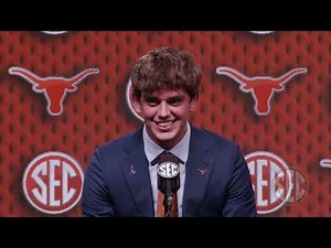 Texas QB Arch Manning Speaks at SEC Media Days
