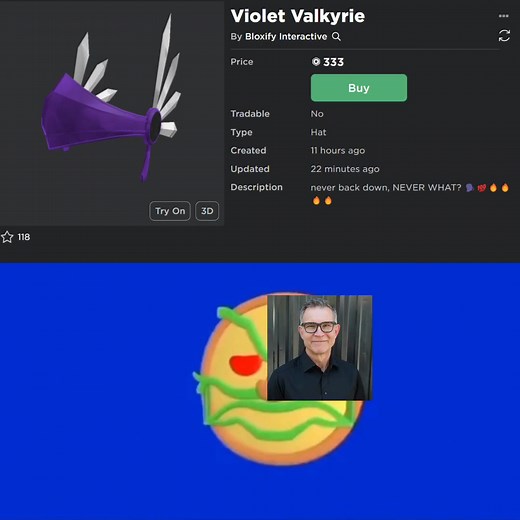 Violet Valk Roblox Price and Roblox Valkyrie 3D Model | UGC Copy