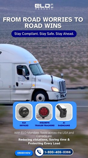 Every Mile Matters. Every Driver Matters. When you're on the road, every second counts. Every mile carries responsibility. And every driver deserves peace of mind — not paperwork, stress, or uncertainty. That’s why ELD Mandate brings you technology that works with you, not against you: AI Dash Cams Smart GPS Tracking FMCSA-approved ELD compliance Real-time cloud visibility Compliance becomes simple. Safety becomes automatic. Because when fleets run smarter, drivers run safer. #EveryMileMatters #
