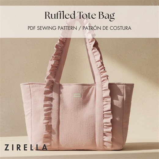 PDF Pattern Ruffle Tote Bag | Bolso Con Volantes | Tutorial DIY Costura English   Español - Etsy