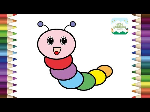 How To Draw Worm Easy | Colorful Worm Drawing