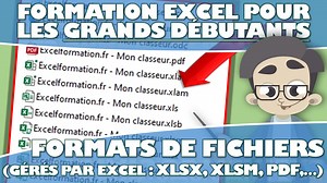 Les formats de fichiers gérés par Excel (xlsx, xlsm, xls, pdf, csv, …) – Apprendre Excel pour les débutants - Excel formation