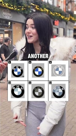 What is the current bmw logo? #visualpuzzle #brainteaser #streetinterview