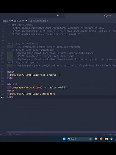 ORACLE PL SQL ANONYMOUS BLOCK
