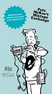 We have an exciting event happening in London on 22nd February at Mr Bingo shop! … Don’t miss this rare chance to meet Pete in the capital and to receive a free signed print from him in exchange for your mixtapes*…Pete hasn’t held a pop-up in London since 2022 and is really excited to be coming back for this, one day only, event…There will also be a small selection of McKee merch available to purchase at the event…We can’t wait to receive some new mixtapes and stories, and to meet you lovely lot