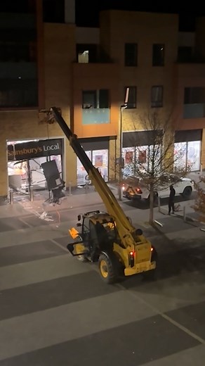 7.3K views · 21 reactions | Thieves use telehandler to steal supermarket ATM 勞 | Chocolates Lovers | Facebook