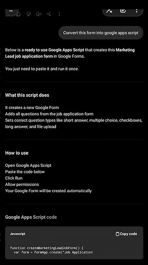 How to Create a Google Form With ChatGPT ?