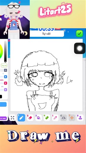 Roblox -Draw me! #roblox #art #drawing #short #litart