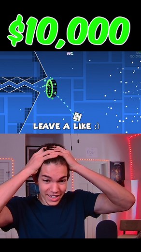 $10,000 MrBeast Challenge In Geometry Dash 😲 #geometrydash #gaming #kaiguy