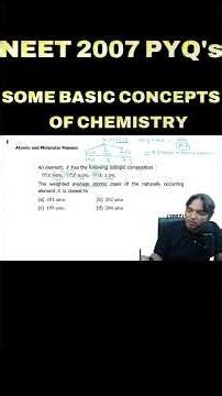 Atomic and Molecular Masses An element, X has the following isotopic composition :