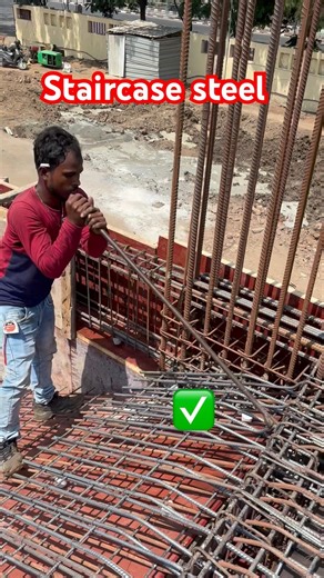 Staircase steel bending construction work building process #shorts #trendingnow #staircase #steel