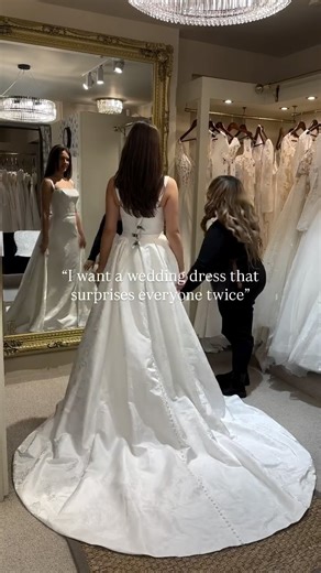TDR BRIDAL BIRMINGHAM ™ Wedding Dress Boutique on Instagram: "Two looks. One exceptional wedding dress. 😍 Discover the beauty of transformation with removable overskirts, designed for brides who want to surprise everyone twice. From ceremony to reception, effortless versatility with endless styling possibilities. Dress ~ WALSH @madilanebridal Step into our beautiful newly refurbished bridal boutique and enjoy a Free VIP Appointment 🥂 Book now via the link in our bio 🤍 💻 https://www.thedressi