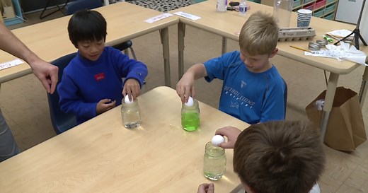 Weather Kid Experiment: Floating eggs in salt water with South Olive Christian School