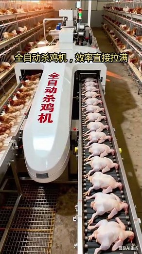 Fully automatic chicken killing assembly line, chicken