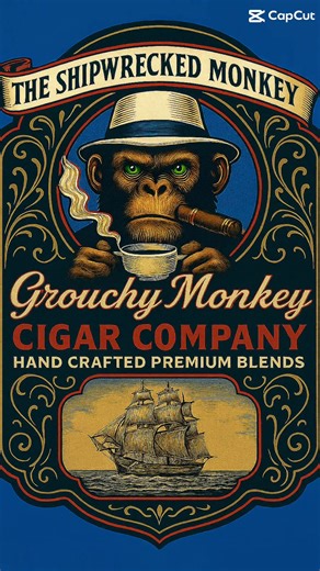 Available soon. The Shipwrecked Monkey by Grouchy Monkey Cigars. grouchymonkeycigars.com | Grouchy Monkey Cigars