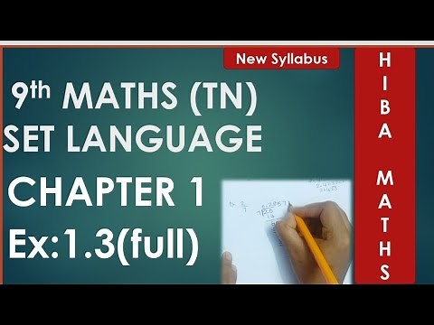9th maths chapter 1 exercise 1.3 full answers set language tn samacheer Hiba maths