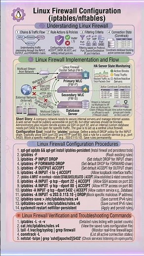 How to Configure Linux Firewall Using iptables and nftables (Complete CLI Guide) #linux