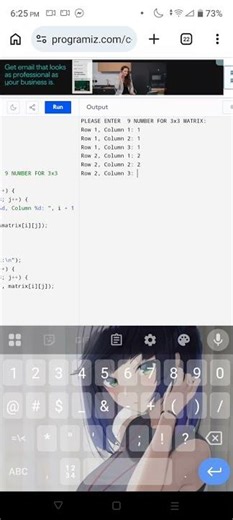 Basic Input and Output (Matrix Display)