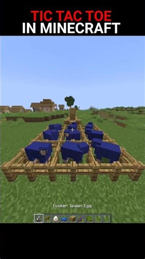 TIC TAC TOE IN MINECRAFT ☠️#shorts #minecraft #edit