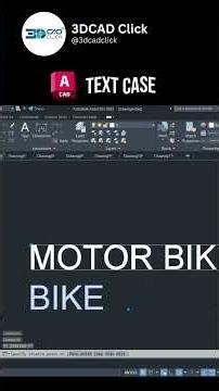 Text Case in AutoCAD #cad #autocad #3dmodeling