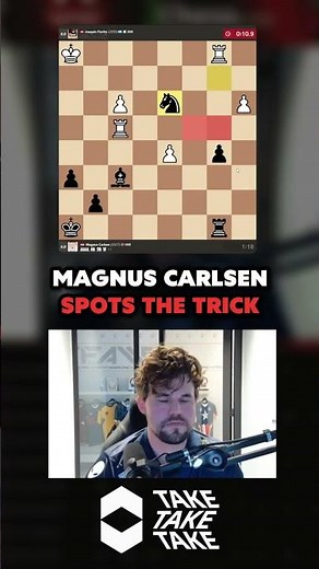 Magnus SPOTS the TRICK and He FORKS King and Rook