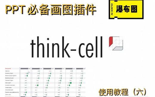 PPT必备插图软件｜Thinkcell使用教程（四）瀑布图用法及画法【原创自制】