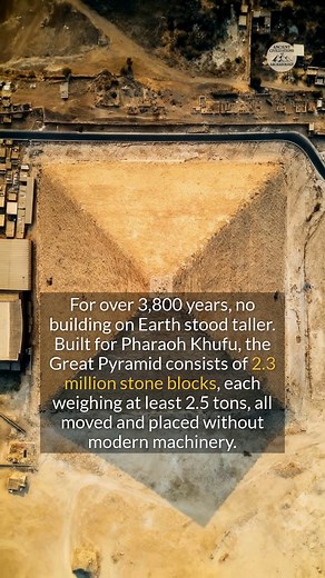 15K views · 98 reactions | The Great Pyramid of Giza was the worlds tallest building for nearly four millennia. #history #ancienthistory #egypt | Ancient Civilizations and Archaeology | Facebook