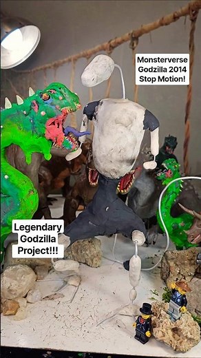 Legendary Godzilla Stop Motion - Monsterverse Godzilla 2014 Action Figure #shorts