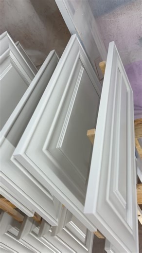 Spent some time in the spray booth today on a set of custom cabinet doors | Unlimited Framing and Construction LLC