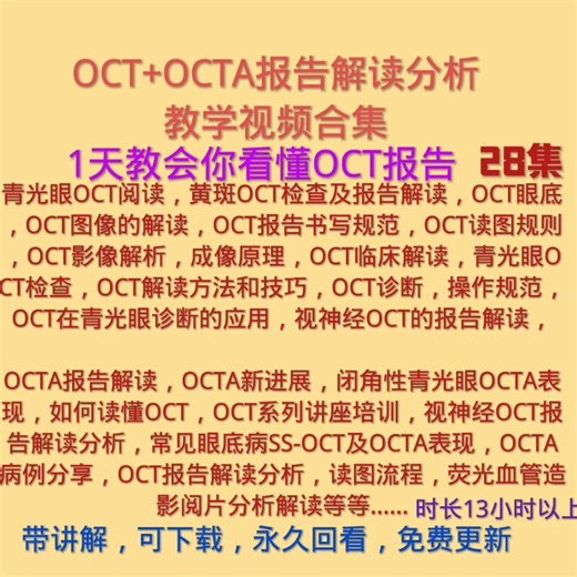 眼科OCT报告分析解读教学视频合集