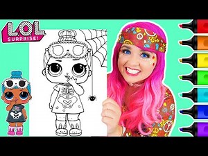 Coloring L.O.L. Surprise! Sleepy Bones Halloween Coloring Page | Ohuhu Paint Markers