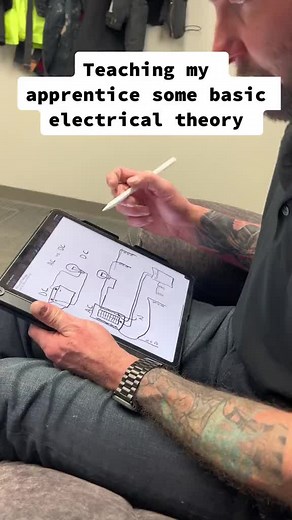 Teaching my apprentice some basic electrical theory. I am a #licensed and #trained #professional #nec #ibew #training #teacher #electrician #sparky #apprentice #journeyman #electrical #code #rules #FYP #foryoupage #fun #tiktok #viral #viralvideo #blowthisup #dontletthisflop #highvoltage #highvoltage⚡⚡ #thesparkdoctor #DIY #electric #electrical #foryou #youtube #tiktok #instagram #facebook #socialmedia #theory