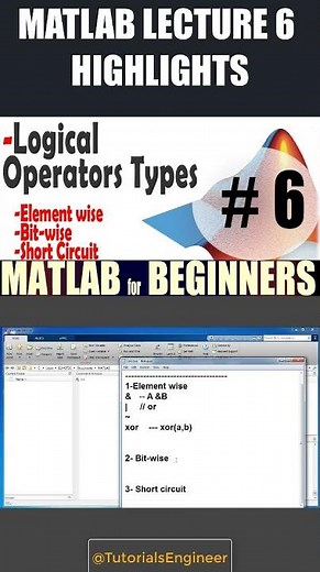 6- TUTORIAL: Logical Operators Types #tutorial #matlab #matlabtutorial #programming #software