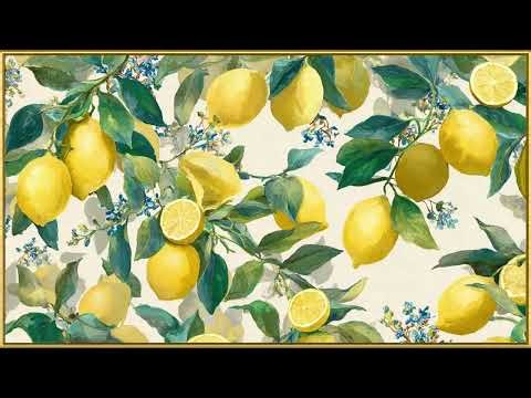 Lemon Pattern Art | Luxury Watercolor Pattern for Elegant Interiors