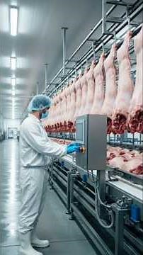 Meat Packing Factory Process | Clean, Fast & Professional #MeatFactory#FactoryProcess#MeatPacking
