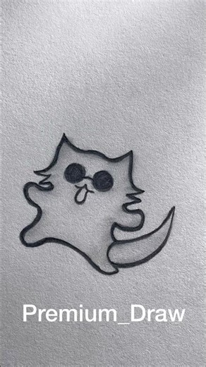 Easy cute cat drawing ✨#drawing #art #howtodraw #cat #cute #sketch #tutorial