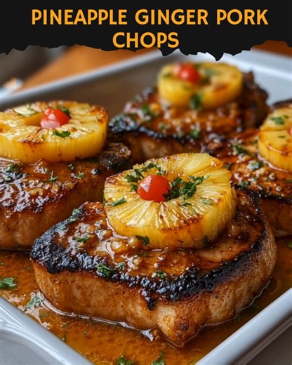Pineapple Ginger Pork Chops Recipe ⬇️ first CO.M.N.T ⬇️⬇️ | Easy Dinner Recipes By Juliet