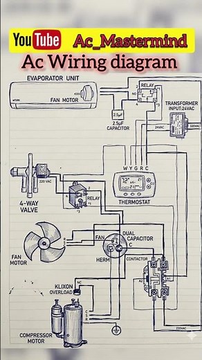 AC Wiring Diagram 👍🇮🇳‪@Ac_Mastermind‬ #ac #ytshorts #viral #reels #hvac #vrfac #india