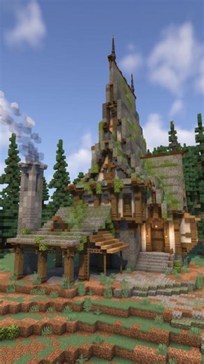 Exploring a Medieval Fantasy Outpost in Minecraft