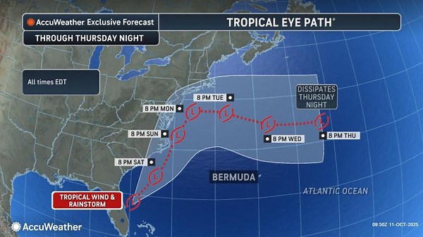 Coastal storm to hammer US East Coast with flooding, wind and erosive surf