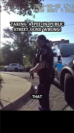 Bodycam Footage | Taking a Pee In Public Gone Wrong! #shorts #police #viral #cops #news #crime