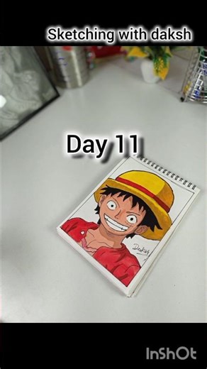 30 - days ; anime drawing challenge: luffy drawing ( day 11 )