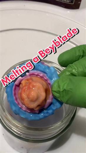 DIY Beyblade Metal Fusion: Melting a Beyblade in Acetone!