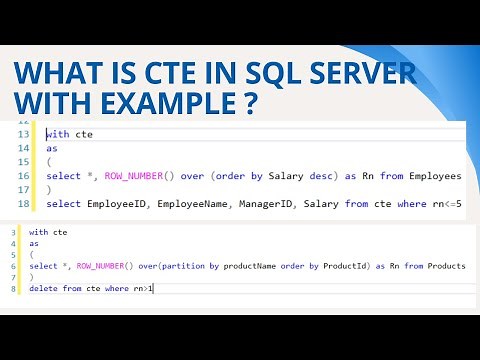52 What is CTE in SQL Server with example
