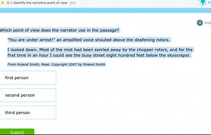 Which point of view does the narrator use in the passage?"You... | Filo