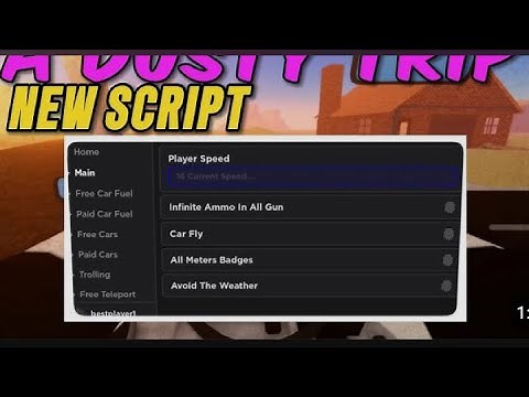 A Dusty Trip New ROBLOX SCRIPT | No Key + Pastebin | Auto Road Fast Get All Badges Avoice Weather