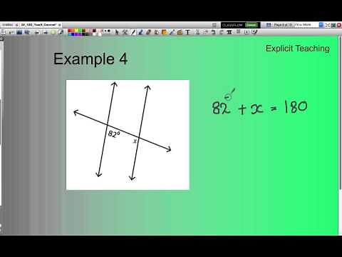Calculating Angles Between Parallel Lines