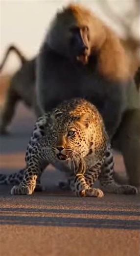Monkeys attack cheetah, wild african life