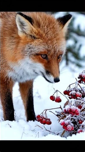 Fox Finds Frozen Berry Patch Tries to Eat Them All! Funny AI Short | Ease Loop